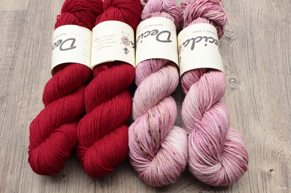 "Okvětní lístky" - extra MERINO se sw 4mm