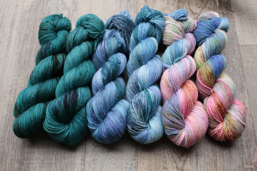 "Teal" - NOVINKA  Merino sw/polyamid 270m/100g