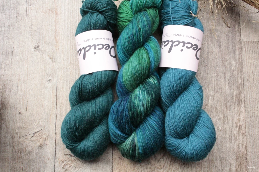 "Orosená tráva" - EXTRA Merino sw/polyamid 365m/100g