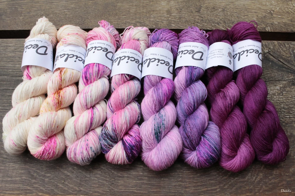 "Pink Burgundy" -  extra MERINO se sw 3mm