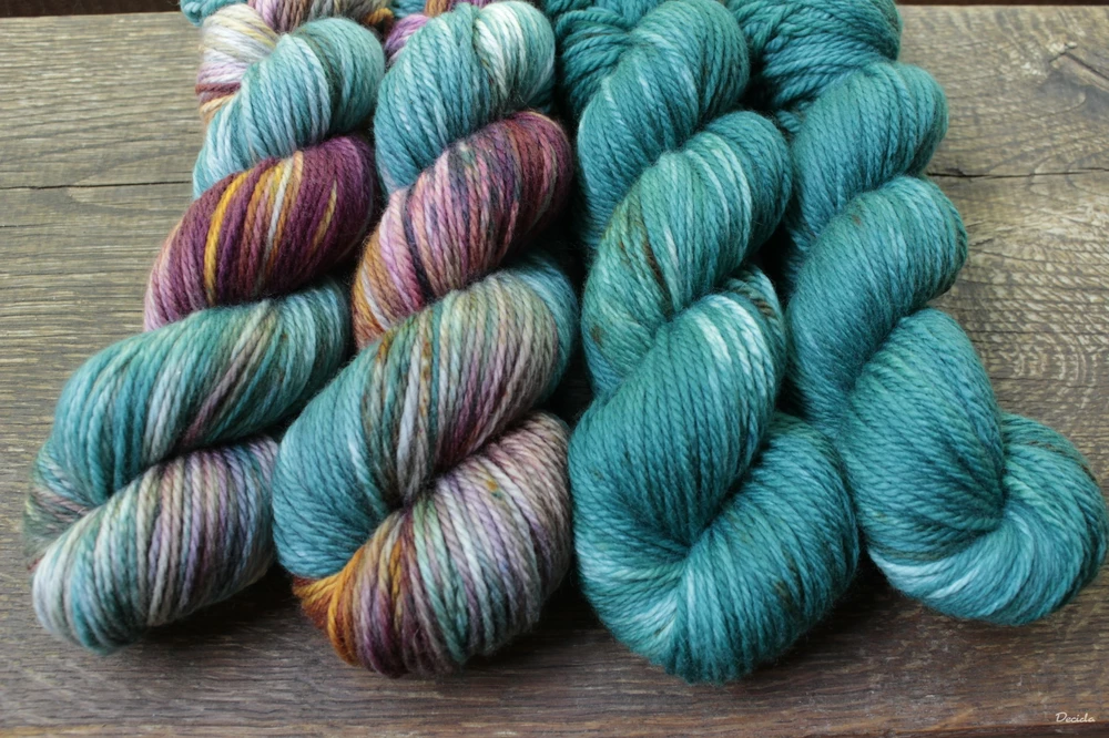 "Water nymph" - merino/kašmír/nylon ARAN 166m/100g