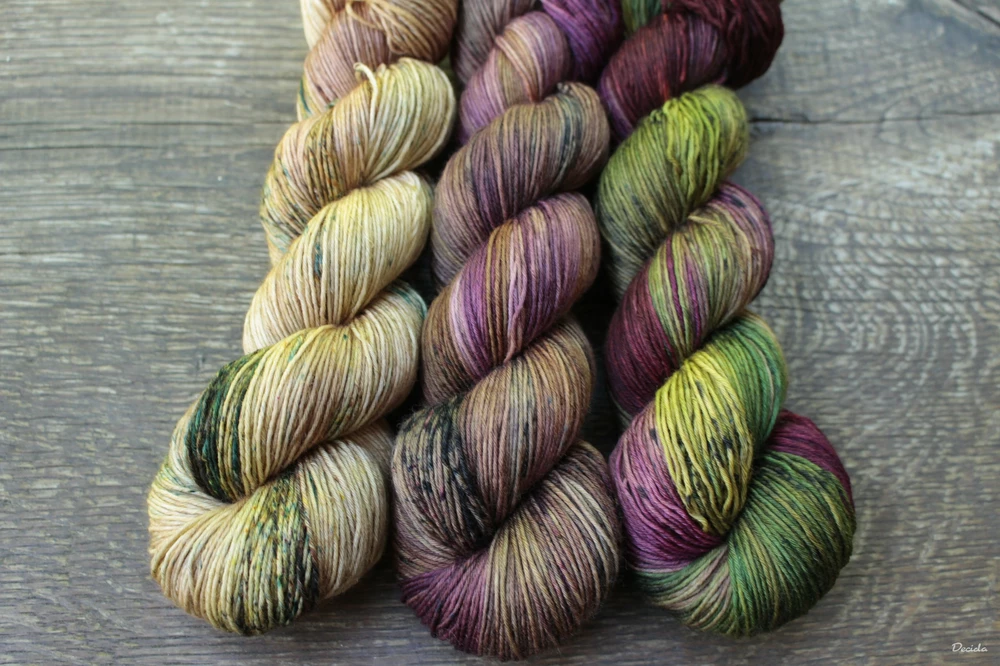 "Burgundy a karamel" -  extra MERINO se sw 3mm