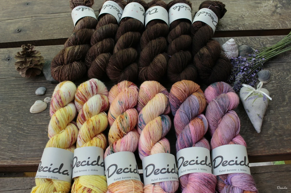 "Hnědý fade" - Single MERINO 366m