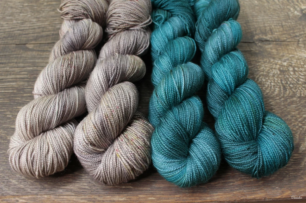 "Teal" merino/hedvábí 80/20 400m Twist