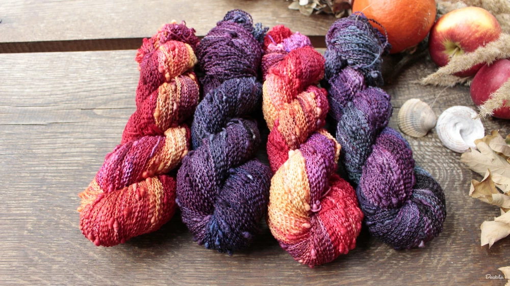 "Purple dream" - efektní merino SLUB