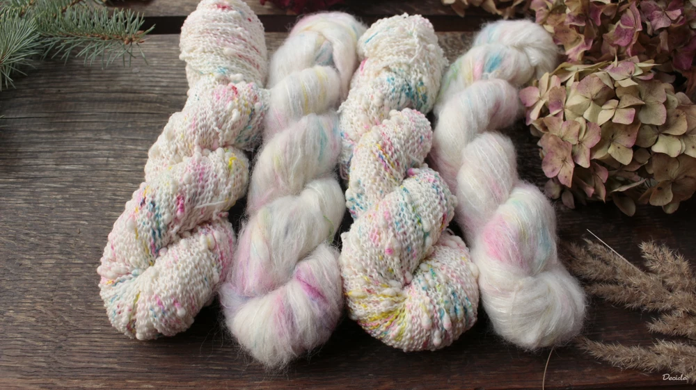"Snow marshmallow" - efektní merino SLUB