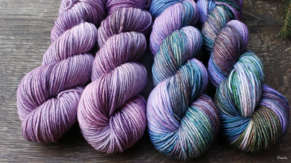 "Violet Hawk" - Merino sw/polyamid 4,5mm