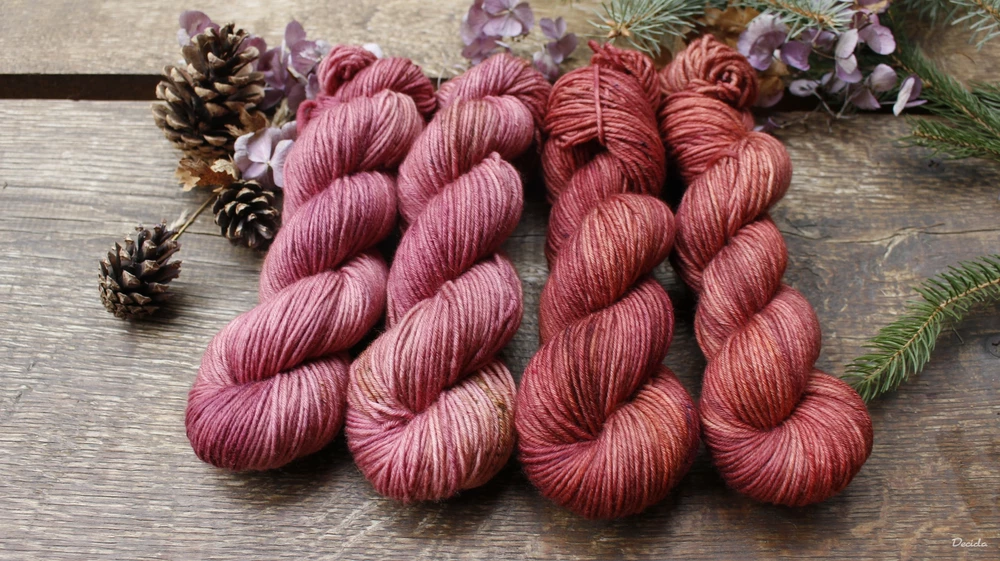 "Sušené kvítí" - Merino sw/polyamid 4,5mm