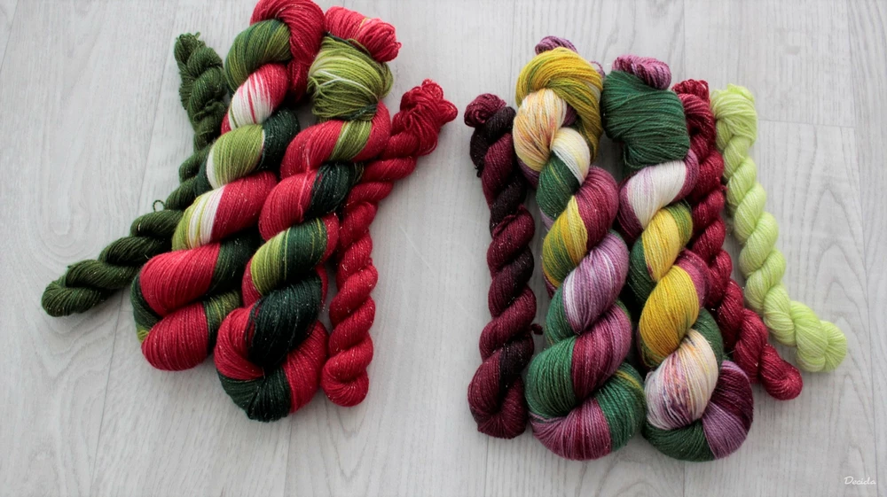 "Candy" - 100g Merino sw/Nylon/Zlatá nitka 400m