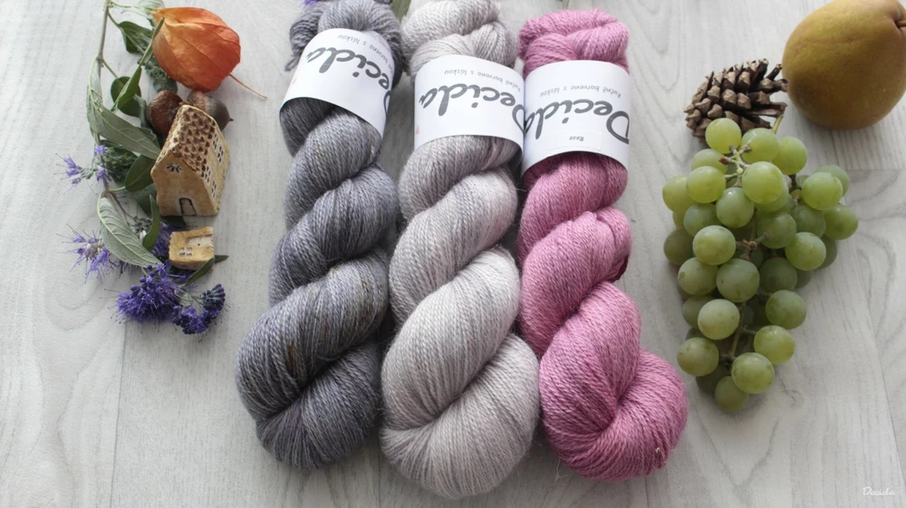 "Zapudrovaná šedá"- 50% merino/50% alpaka 500m