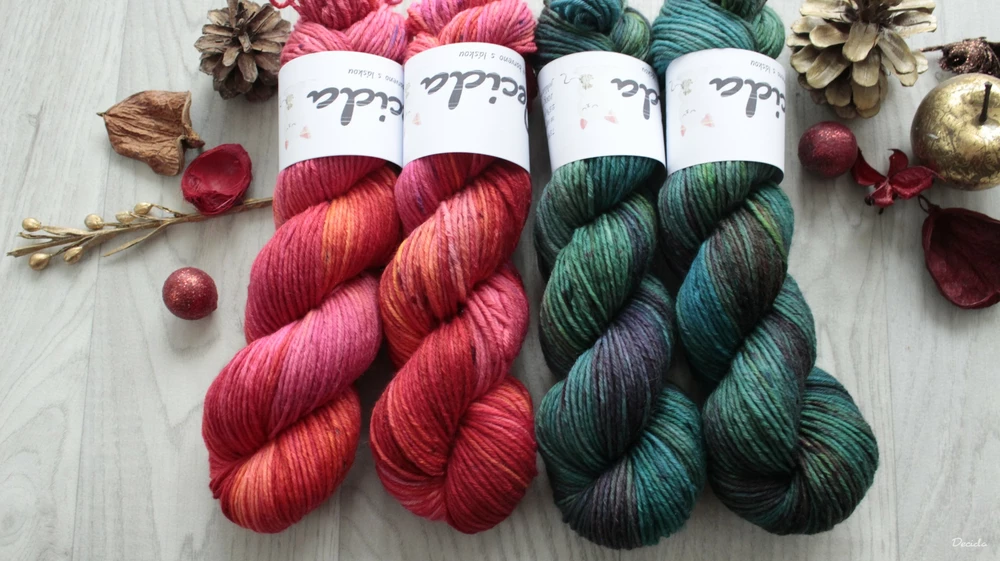 "Super pink" - Merino sw/polyamid 4,5mm