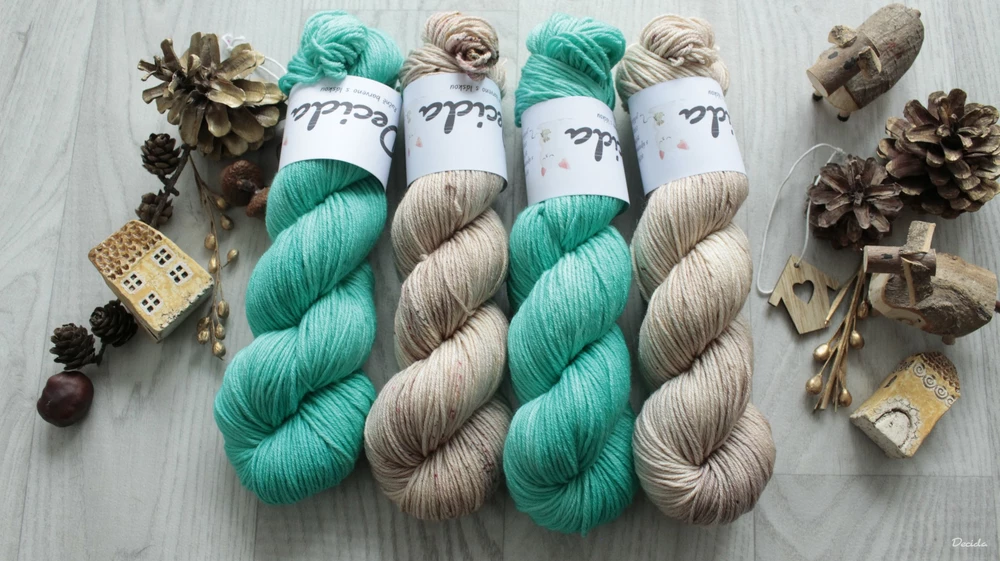 "Mint" Merino/hedvábí 4mm 