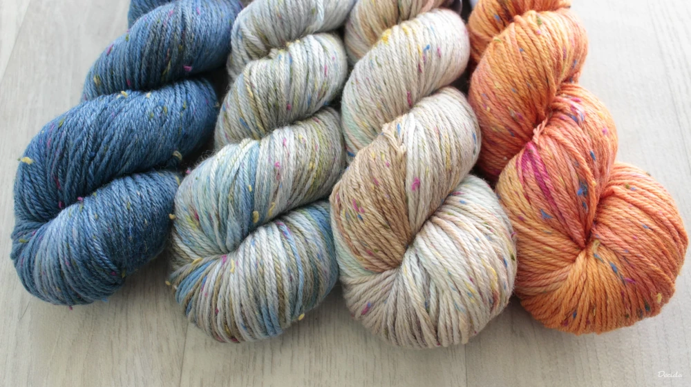 "Blue mix" Donegal DK -  85% merino a 15% donegal nopky