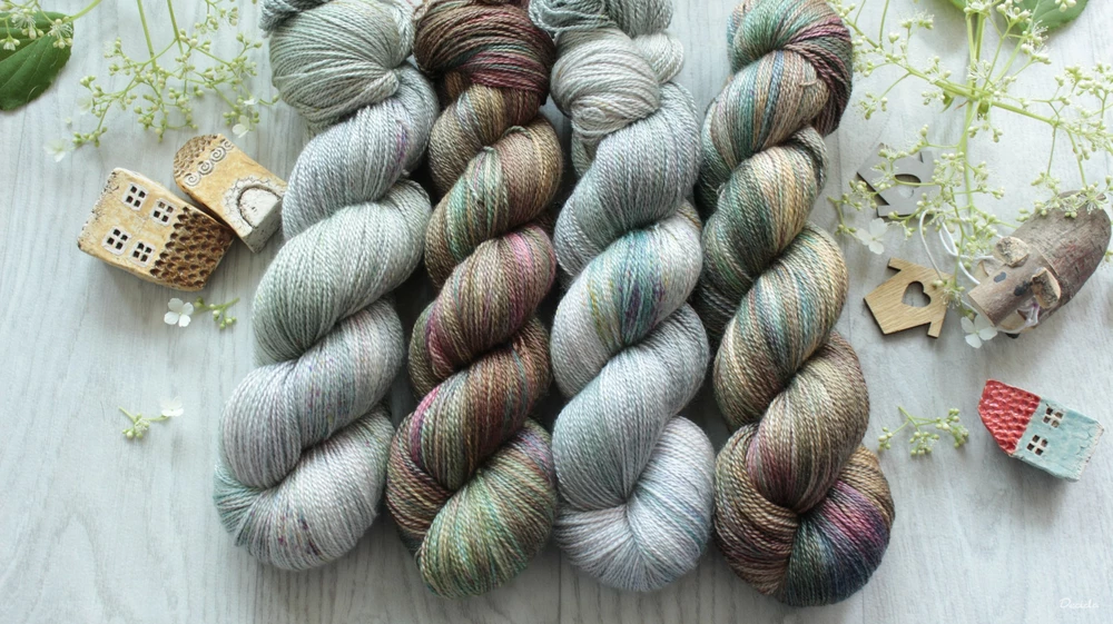 "Louka za úplňku" merino/hedvábí 50/50 600m 