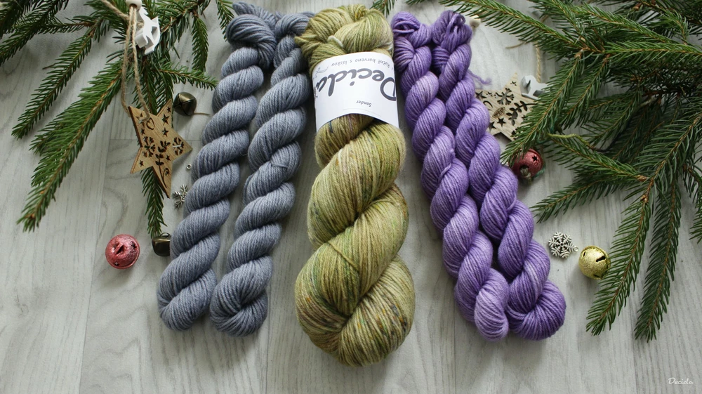 "Fialová minis" -EXTRA Merino sw/polyamid 365m/100g - 20g!