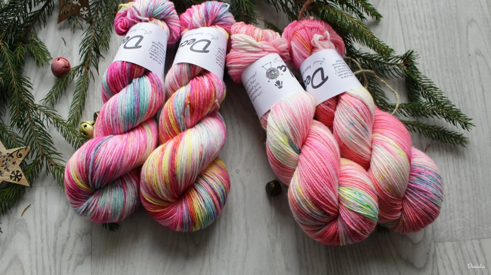 "Pink Party" - EXTRA Merino sw/polyamid 365m/100g