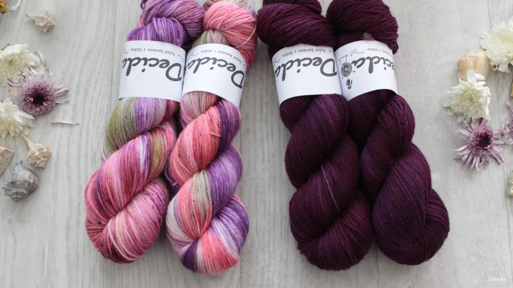 "Burgundy" - EXTRA Merino sw/polyamid 365m/100g