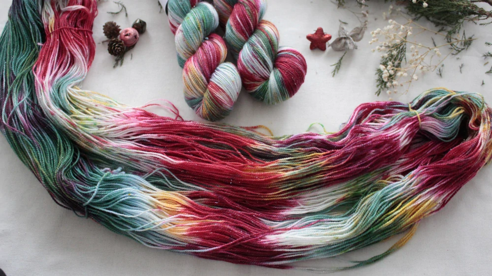 "Vida Maravilha" - 100g Merino sw/Nylon/Stříbrná Stellina 400m