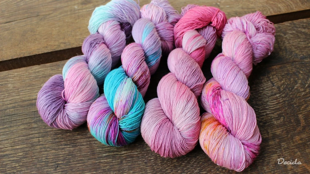 "Kvítky" Merino/hedvábí 2mm