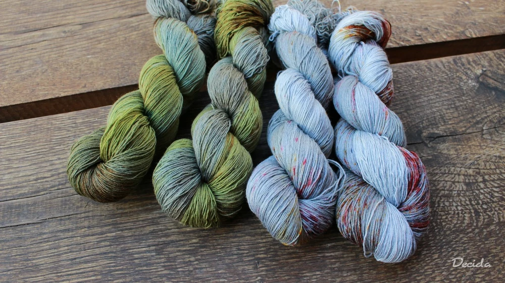 "Lesní"  Merino/hedvábí 2mm