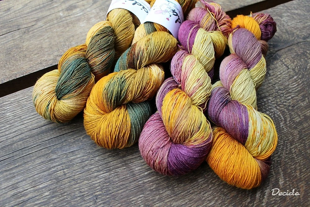 "Zlatý motýl"  Merino/hedvábí 2mm