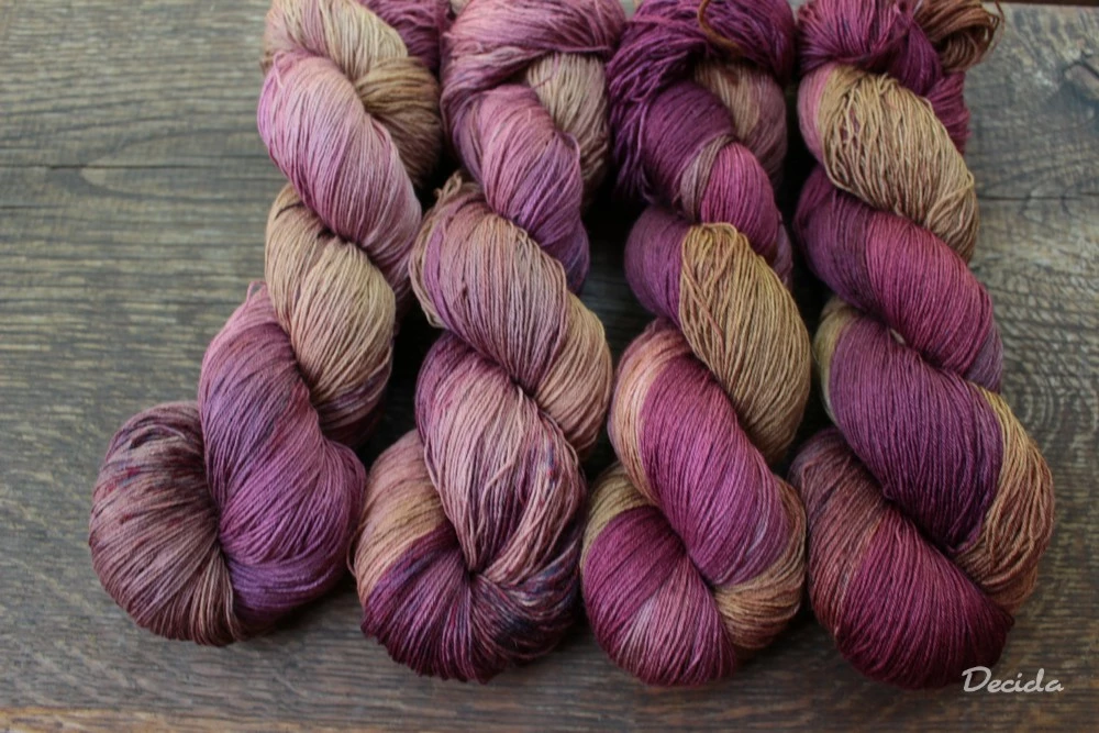 "Karamelový dezert 1" merino/hedvábí 2mm