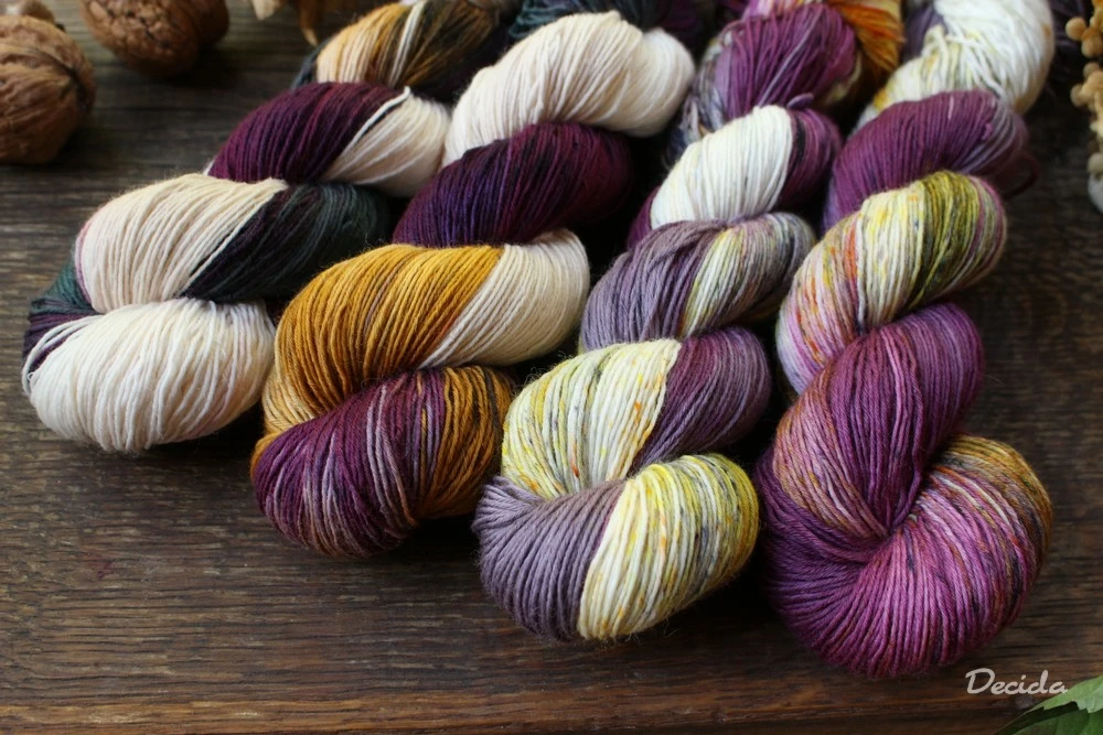 "Podzimní macešky 2" - extra MERINO se sw 3mm