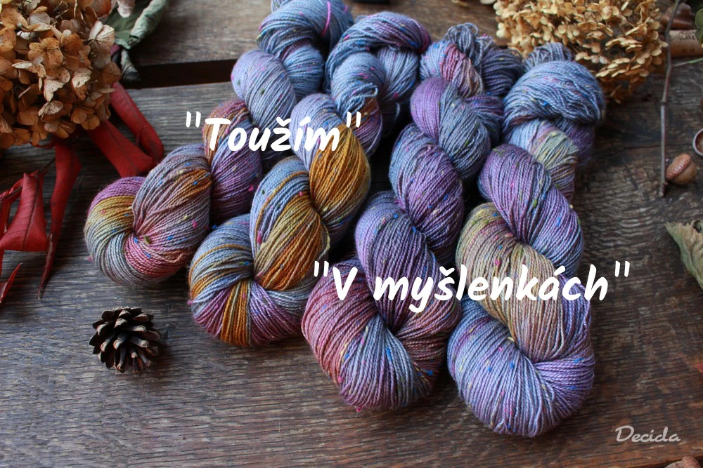 "V myšlenkách" - merino a Donegal neps