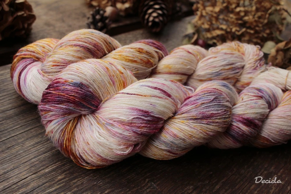 "Koření světlejší" merino/hedvábí 2mm