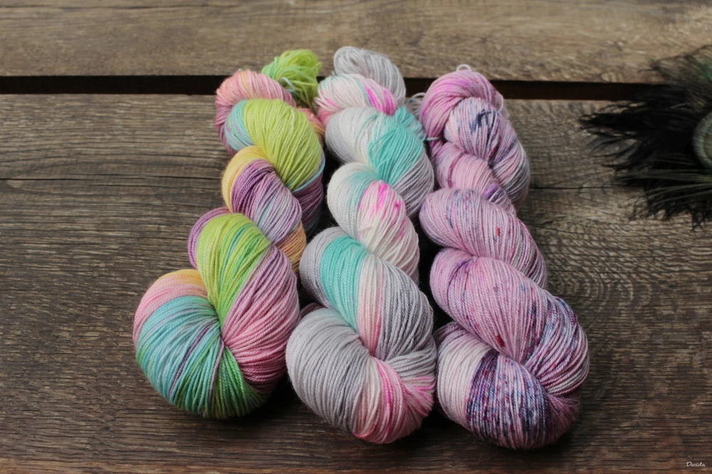 "Pastelky" - 70%merino/10%kašmír/20%hedvábí