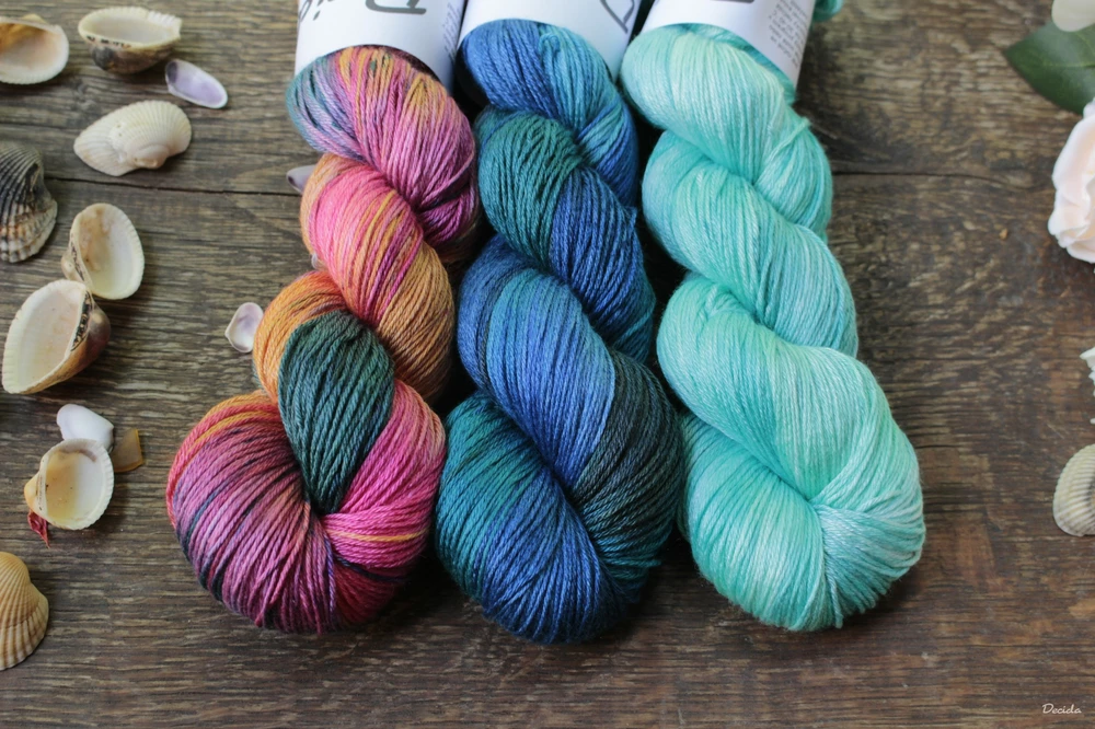 "El mar" merino/hedvábí 50/50