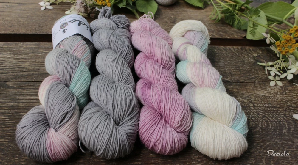 "Ledové sny - světlé"  extra MERINO se sw 3mm