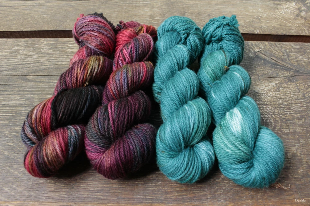 "Teal" - merino/kašmír/nylon ARAN 166m/100g