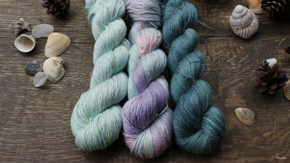 "Slow Mint"- 50% Alpaca/25% Hedvábí/25% len 400m