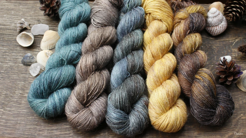 "Teal"- 50% Alpaca/25% Hedvábí/25% len 400m