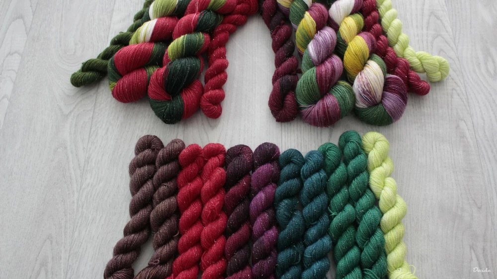 "Candy" - 100g Merino sw/Nylon/Zlatá nitka 400m