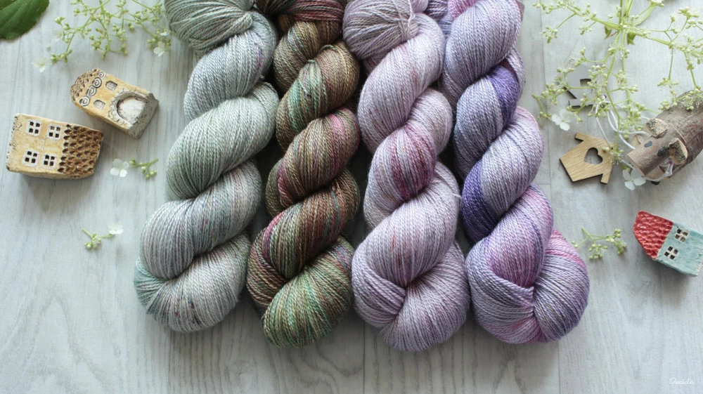 "Louka za úplňku" merino/hedvábí 50/50 600m 