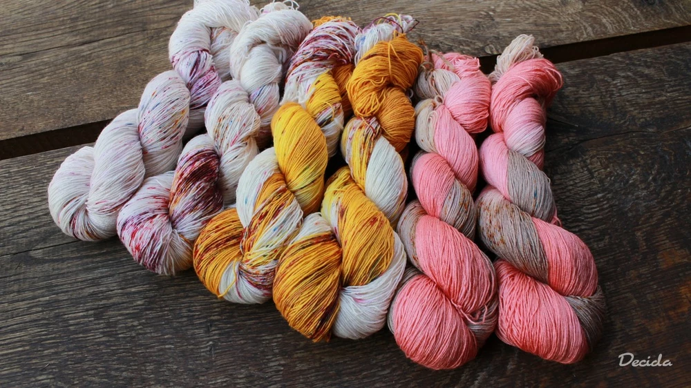 "Koření a hořčice" Merino/hedvábí 2mm