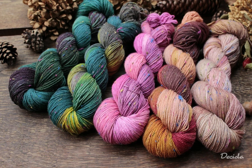 "Růžový vánek" - merino a Donegal neps