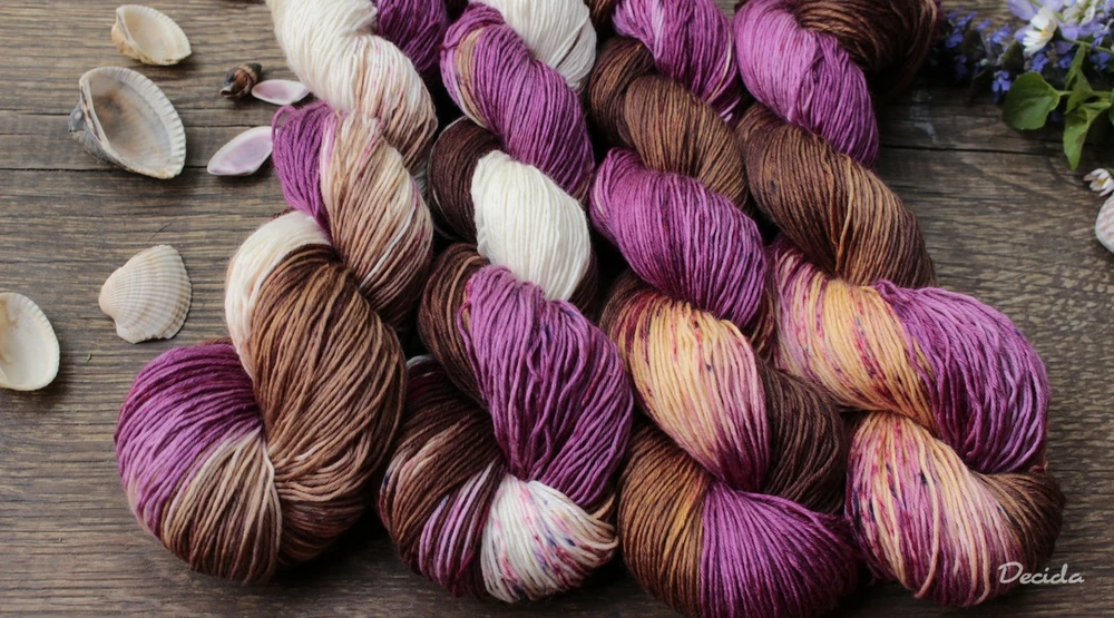 "Burgundy a karamel" - extra MERINO se sw 3mm