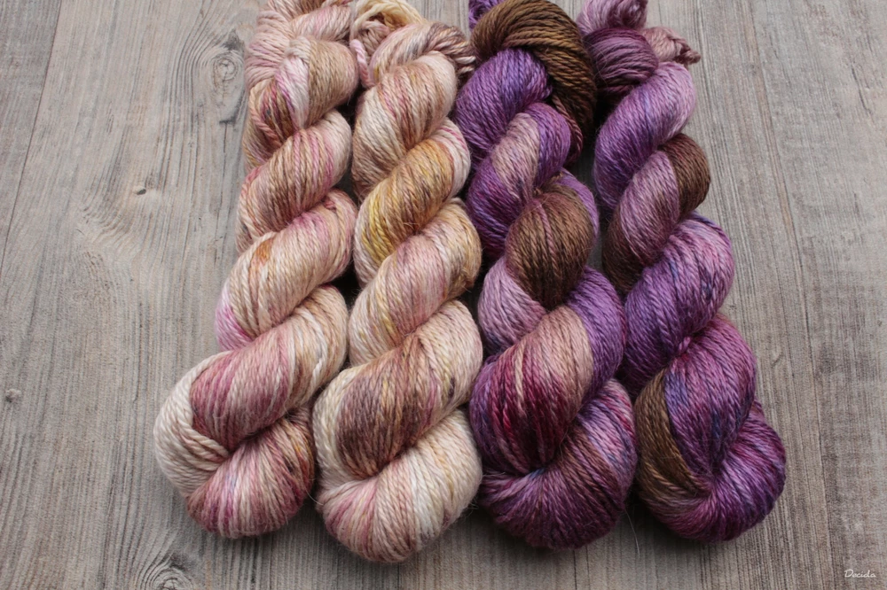 "Dried flowers" 70%alpaka/10%kašmír/20%hedvábí 166m