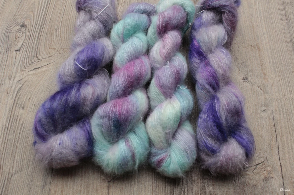 "Ohňostroj" - 72%mohér/28%hedvábí 50g NOVINKA