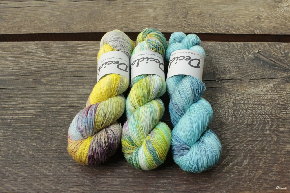 "Žlutý cirkus" merino/hedvábí 2mm