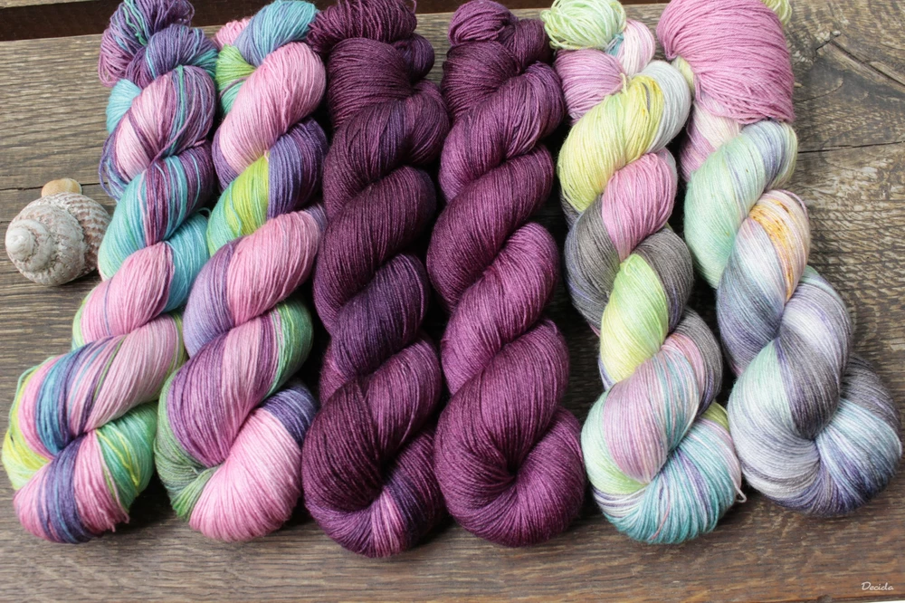 "Burgundy" merino/hedvábí 2mm