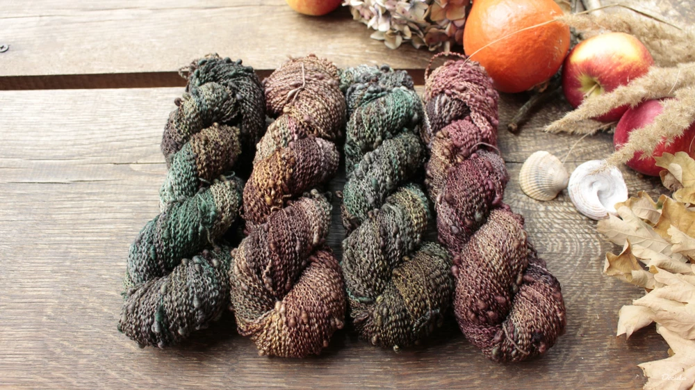 "Beech leaves" - efektní merino SLUB