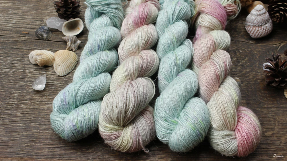 "Slow Mint"- 50% Alpaca/25% Hedvábí/25% len 400m