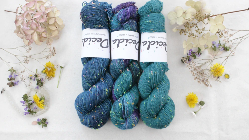 "Teal 3" - merino a Donegal neps 400m