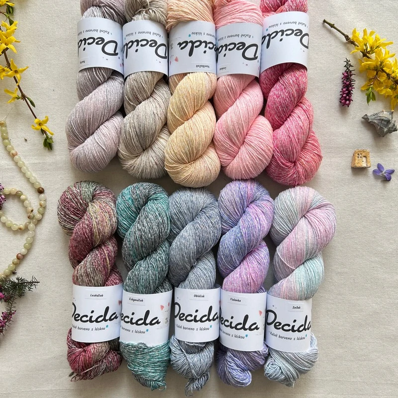 "Obláček" - 53% bambusová viskóza 47% buretové hedvábí 460m/100g