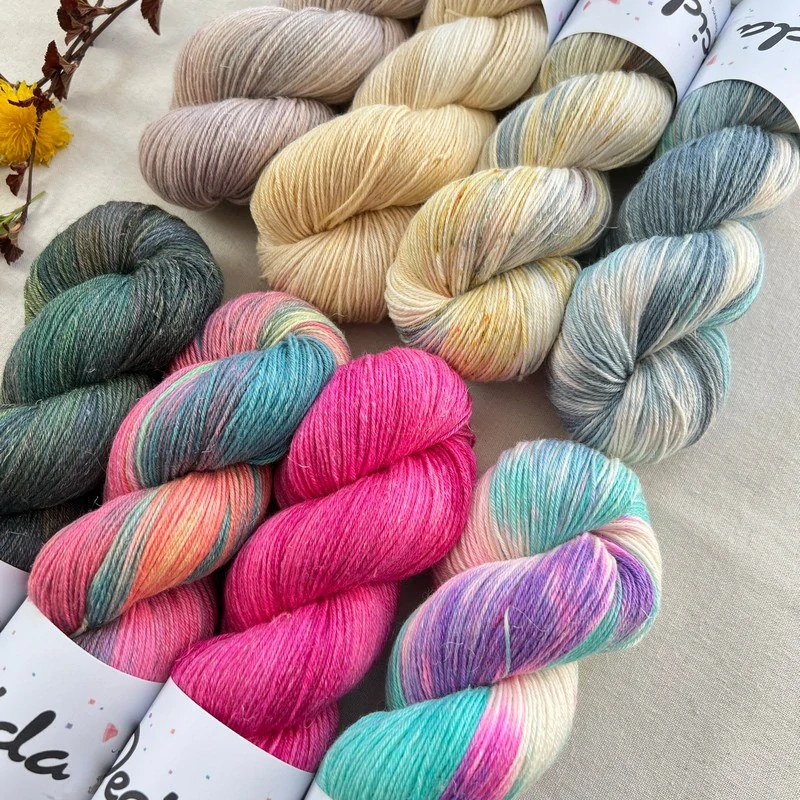 "Mireille" 60% merino 20% hedvábí 20% len 400m 