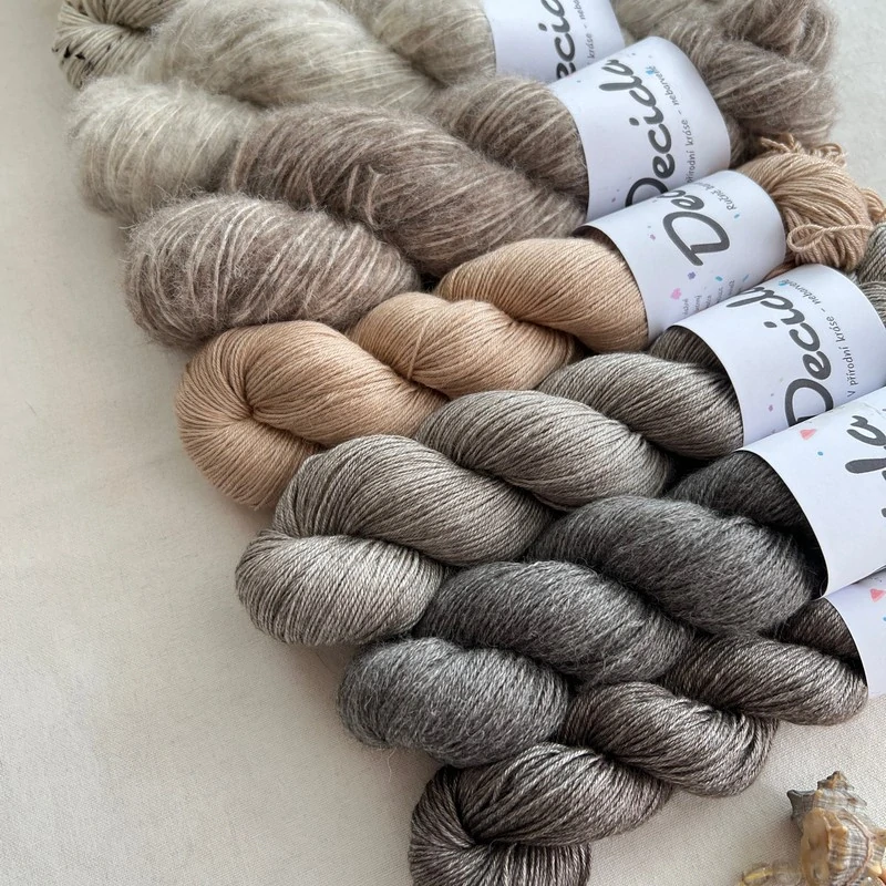 Přírodní - 50% hedvábí 50% yak 200m/50g